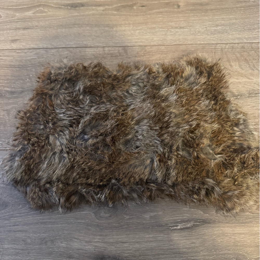 Surell Rabbit Fur Scarf - Picture 2 of 4